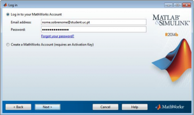 License agreement screen