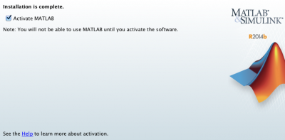 Activate MATLAB option