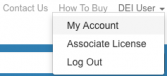 Associate License menu