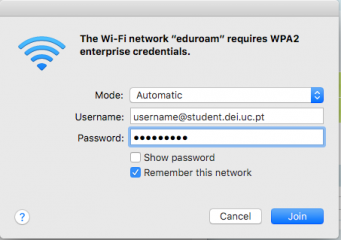 macOS network selection